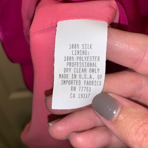 Hot Pink Silk Betsey Johnson Dress - Picture 5 of 5